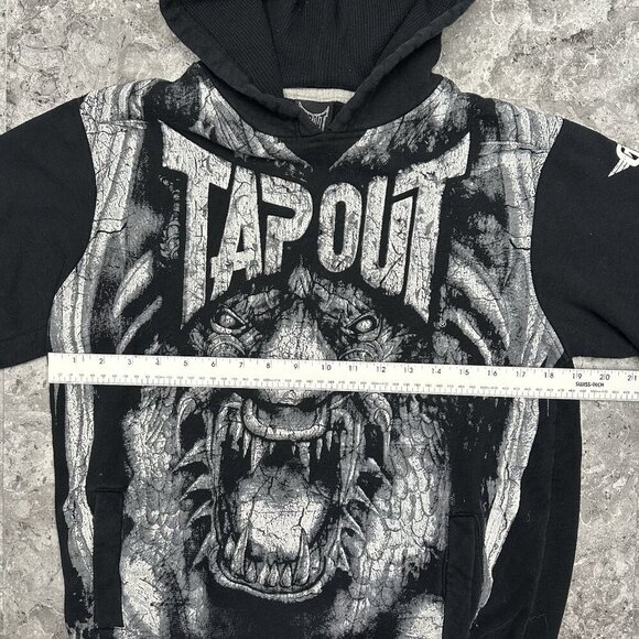 Tapout Fight Co Demon Y2K MMA Hoodie Mens Size S Black White READ - Picture 8 of 9